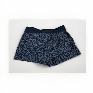 Athleta Trekkie North Printed Shorts 16 Blue Gray Outdoor Hiking Activewear